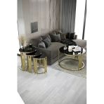 Home Plus Mobilya Piyano Set Gold Siyah Orta Sehpa Zigon Sehpa Takımı