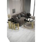 Home Plus Mobilya Piyano Set Orta Sehpa Takımı Gold Siyah - 75 x 75