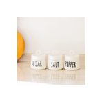 Home Ring 3 lü Porselen Vakum Kapaklı Kavanoz Seti /Baharat Takımı (Etiketli)