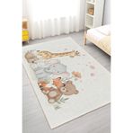 Home Sevimli Hayvanlar Desenli Yıkanabilir Kaymaz Taban Çocuk Odası Halısı