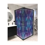 Home Sf 619 Pembe Mor Renkli Mozaik Desenli Şeffaf Vitray Cam Kaplama Yapışkanlı Folyo