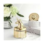 Home Silk Nordic Style Gold Unicorn Seramik Mücevherat Depolama Kutusu Kapak Yatak Odası Dekorasyon Kız Kadın Parti Hediyesi (Yurt Dışından)