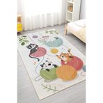Home Şirin Kedi Figürleri ve Canlı Renklerle Çocuk Odası Halısı - Yıkanabilir Kaymaz Taban