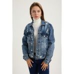 Home Store Lifli Yırtıklı Jean Mont - Mavi