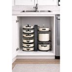Home Stuff Siyah Metal 8 Katlı Mutfak Depolama Rafı -Korozyona Dayanıklı Metal Tencere Tava Organizerİ