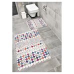 Home Su emici Kaymaz tabanlı 2li banyo paspas takımı sünger dolgulu yumuşak dokulu dekoratif takım