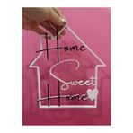 Home Sweet Home 24 * 21 cm Yazılı Duvar Yada Kapı Dekorasyon Hediyelik