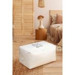 Home Sweet Home Baskılı Beyaz Büyük Boy Hurç 64X40X35 - Çok Renkli - 1 Adet - Diğer