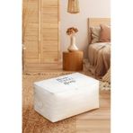 Home Sweet Home Baskılı Beyaz Büyük Boy Hurç 64x40x35 Çok Renkli