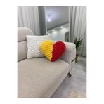 Home Taraftar Kalp Yastık – Takım Renklerinde Dekoratif Yastık / Galatasaraylı Yastık