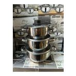 Home Tencere seti 3'lü krom 14,16,18 cm
