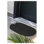Home Turko Hasır, Jüt Desenli Modern Iç Ve Dış Kapı Önü Paspası, Balkon Paspası, Banyo Paspası/Hediyelik. siyah 80 x 100