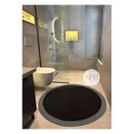 Home Turko Jüt, Banyo Paspası, Mutfak, Yolluk Halı Kilim, Jüt kilim, Bohem Paspas, İskandinav Halı, Hediyelik, 80 x 80 Siyah