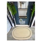 Home Turko Jüt, Desenli Kapı Önü, Paspas, Banyo Paspası, Balkon Paspası/Hediyelik, Ev Eşyası. Bej 90 x 200