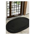Home Turko Jüt, Desenli Kapı Önü, Paspas, Banyo Paspası, Balkon Paspası/Hediyelik, Ev Eşyası. Siyah 50 x 80, Paspas-B4-50x80