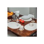Home Turko Jüt, Hasır, Amerikan Servis Oval Supla, Masa Düzenleyicisi, Servis Takımı, Hediyeli BEYAZ