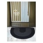 Home Turko Jüt, Hasır, Kapı Önü, Paspas, Banyo Paspası, Balkon Paspası/Hediyelik, Ev Eşyası. SİYAH-ÇİFTKIRÇIL 40 x 70