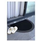 Home Turko Jüt, Hasır, Kapı Önü, Paspas, Banyo Paspası, Balkon Paspası/Hediyelik, Ev Eşyası. siyah-kırçıllı 40 x 70