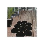 Home Turko Jüt, Paspas, Balkon Paspası, Mutfak Paspası, Kilim, Banyo Paspası, Teras Paspası, Çift Taraflı 90 x 120 Siyah