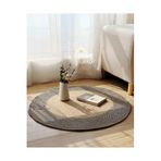 Home Turko Jüt Paspas, Kilim, Halı, Kapı Önü Paspas, Yuvarlak Paspas, Mutfak Paspası, Banyo Paspası, Hediyelik 90 x 90 SİYAH KIRÇIL-JÜT