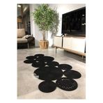 Home Turko Jüt, Paspas, Kilim, Yolluk, Halı, Banyo, Mutfak, Oturma Odası, Balkon, Yatak Odası, Paspası, Halısı 80 x 250 Siyah
