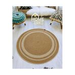 Home Turko Moderin, Hasır, Jüt Desenli, Dekoratif, Kilim, Salon,mutfak Halısı Hediyelik, Ev Eşyası 100 x 100 beya-kırçıl