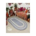 Home Turko Moderin, Hasır, Jüt Desenli, Naturel, Jüt Dekoratif, Kilim, Salon,mutfak Halısı Hediyelik, Ev Eşyası 120 x 120 GRİ, NAYLA-F3-120x120