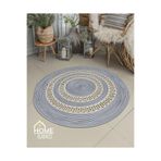 Home Turko Moderin, Hasır, Jüt Desenli, Naturel, Jüt Dekoratif, Kilim, Salon,mutfak Halısı Hediyelik, Ev Eşyası 80 x 80 GRİ, R3-80X80