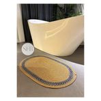 Home Turko Moderin, Hasır, Jüt, Naturel, Jüt Dekoratif, Kilim, Banyo, Salon, Mutfak Halısı Hediyelik, Ev Eşyası 80 x 120 Gri Desenli