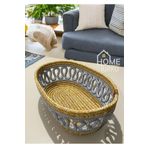 Home Turko Natural, Jüt, Desenli, Sepet, Dolap Içi, Çocuk Odası, Düzenleyici, Saklama Sepeti, Ekmek Sepeti, Hasır-Gri