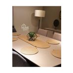 Home Turko Supla Runner Takımı, Doğal, Desenli, Hasır, Amerikan Servis Takımı Jüt