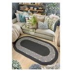 Home Turko Yıkanabillir,Çift Taraflı, Papatya Desenli, Bohem Tarzı Hasır/Jüt, Kilim, Halı. Modern, Ev Eşyası 60 x 100 antrasit-gri