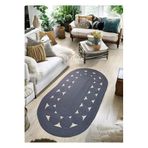 Home Turko Yıkanabillir,Çift Taraflı, Papatya Desenli, Bohem Tarzı Hasır/Jüt, Kilim, Halı. Modern, Ev Eşyası 80 x 120 antrasit
