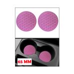 Home Üniversal Araba Bardak Altlığı Silikon Araç İçi Toz Pembe Renk 65 mm 2 ADET