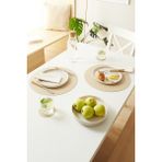 Home Wave 2 Adet Bej/Taş Suni Deri Sofra Sunum Tabak Altlığı Supla Amerikan Servisi 36x36 cm - 36 x 36 cm