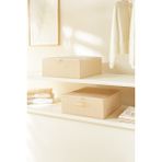 Home Wave 2'li Bej Pötikare Destekli Kutu Hurç Set 45 x 55 x 18 cm - 2 Adet
