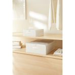 Home Wave 2'li Gri Pötikare Destekli Kutu Hurç Set 31 x 38 x 12 + 45 x 55 x 18 cm - 2 Adet