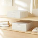 Home Wave 2'li Gri Pötikare Destekli Kutu Hurç Set 45 x 55 x 18 cm