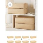 Home Wave 8'li Mega Boy Bej Pötikare Baza Altı Hurç Set 74 x 46 x 22 cm - 8 Adet