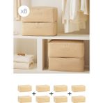 Home Wave 8'li Orta Boy Bej Pötikare Hurç Set 52 x 28 x 21 cm - 8 Adet