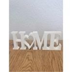Home Yazılı Dekoratif Biblo ve Masaüstü Ev Ofis Süs Eşyası - Beyaz