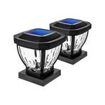 Home Zone Security Siyah Dış Mekan Solar Direk Başlığı Işıkları