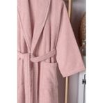 HOME1961 %100 Pamuk 6 Renk Unisex Kalın Bornoz- Yüksek Su Emici & Yumuşak Dokulu-Şal Yaka Bornoz-Hızlı Kuruma - L - XL - Pembe