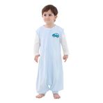 HOMEAL Bacaklı Bebek Uyku Tulumu, Giyilebilir Battaniye, Ağırlıklı Uyku Torbası Bebek 6ay-5T, S-XL (Mavi, 2T-3T)