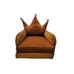 homeANDhome TAÇLI PELUŞ YATAK PORTATİF ÇOCUK KOLTUĞU-TAYTÜYÜ KUMAŞLI
