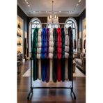 Homebella 105 Cm Metal Tekerlekli A.konfeksiyon Elbise Askılık Portatif Eşek Vitrin Home Hanger