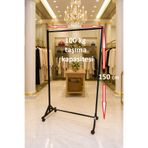 HOMEBELLA Premium 150 cm Çelik Konfeksiyon En 105 cm Elbise Askılık Tekerlekli Demonte Eşek Portmanto