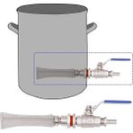 Homebrew Kaynaksız Kettlekeg Dönüştürme Kiti W" Bazuka Ekran Bira Mash Tun 2 Parçalı Küresel Vana Kiti 304 Sss (Yurt Dışından)