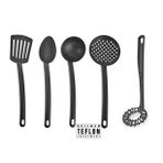 HomeCare 717026 J.Lewis SİYAH Teflon 5 Adet Yemek Hazırlık Servis Seti