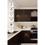 HOMECC İNTERİOR Yapışkanlı Folyo - Real Ceviz Duvar Kaplama Paneli - Mobilya Duvar Kapı - 120cm Genişlik - VW824